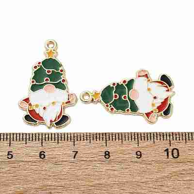 Christmas Alloy Enamel Pendants ENAM-V002-02J-G-1