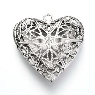 Tarnish Resistant 316 Stainless Steel Diffuser Locket Pendants STAS-G146-09P-1