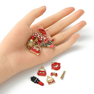 16Pcs 16 Style Alloy Enamel Pendants ENAM-YW0003-26-1