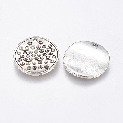 Flat Round Alloy Pendant Rhinestone Settings LS-EBB056Y-1
