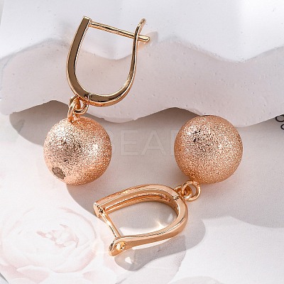 Brass Shimmer Hoop Earrings EJEW-K300-29G-1