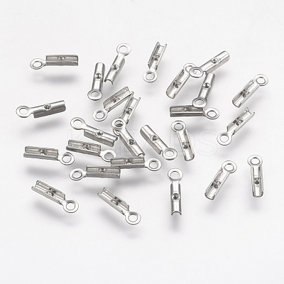 Tarnish Resistant 304 Stainless Steel Folding Crimp Ends LS-X-STAS-K166-11P-1