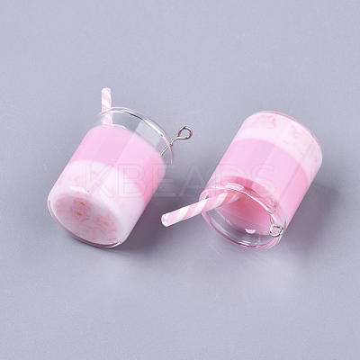Glass Bottle Pendant Decorations GLAA-S181-13B-1