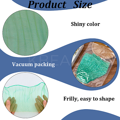 10 Yards Lucency Polyester Pleated Lace Trim OCOR-GF0004-74D-1