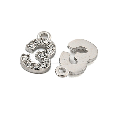 304 Stainless Steel Pendants STAS-L080-002P-03-1