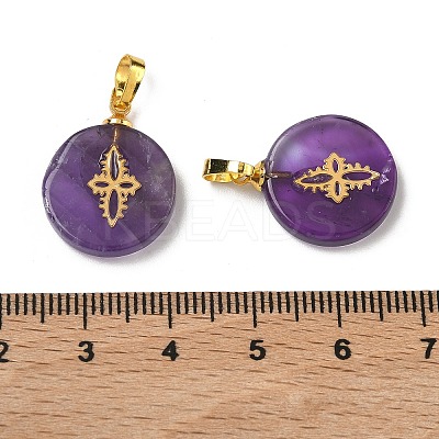 Natural Mixed Gemstone Pendants G-K385-18G-1