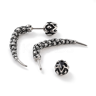 Rose Flower 316 Surgical Stainless Steel Pave Cubic Zirconia Ear False Plugs for Women EJEW-Z050-45B-AS-1