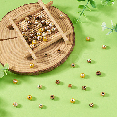 50Pcs 5 Colors Handmade Porcelain Beads PORC-TADJ0001-06B-1