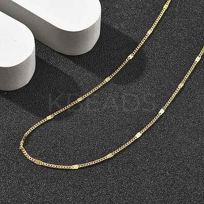 Brass Curb Chains Necklaces for Women NJEW-D302-18G-1