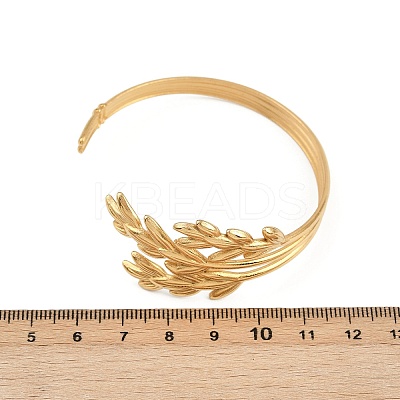 304 Stainless Steel Cuff Bangles for Women BJEW-D356-02A-G-1