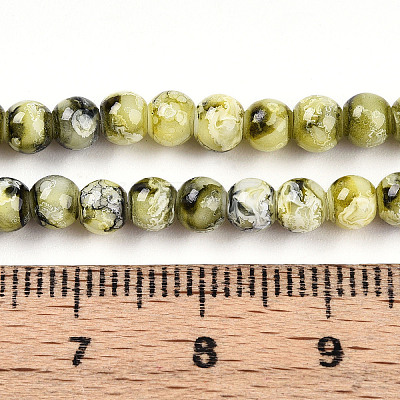 Baking Paint Glass Beads Strands DGLA-N003-4mm-A04-1
