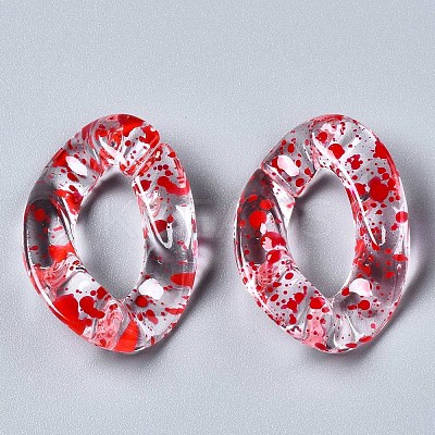 Transparent Spray Paint Acrylic Linking Rings X-TACR-Q276-001D-1