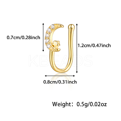 Fashionable S925 Silver Nose Clip with Star IM7825-13-1