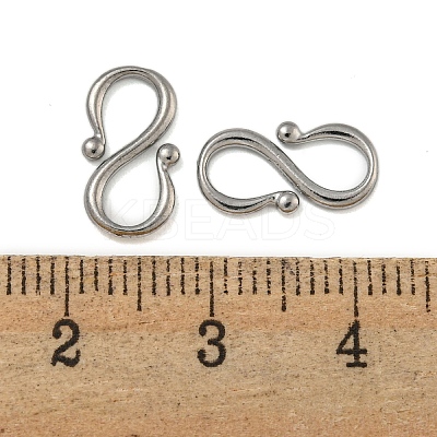 Non-Tarnish 304 Stainless Steel S-Hook Clasps STAS-U007-20B-P-1
