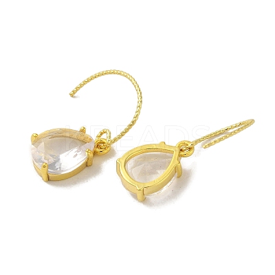 Teardrop Brass Hook Dangle Earring EJEW-R162-01G-01-1