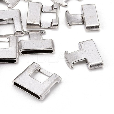 Tibetan Style Alloy Snap Lock Clasps TIBEB-A101306-AS-FF-1