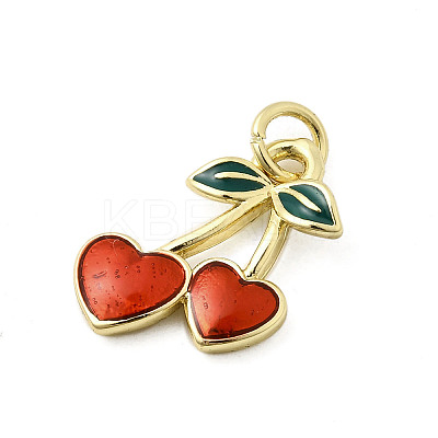 Brass Enamel Pendants KK-K302-02G-1