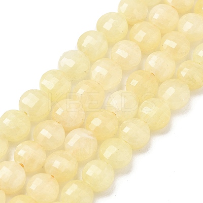 Natural Dyed White Jade Beads Strands G-C179-A6mm-08-1