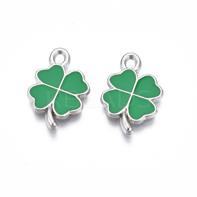 Rack Plating Alloy Enamel Pendants X-ENAM-N055-088-01P-1