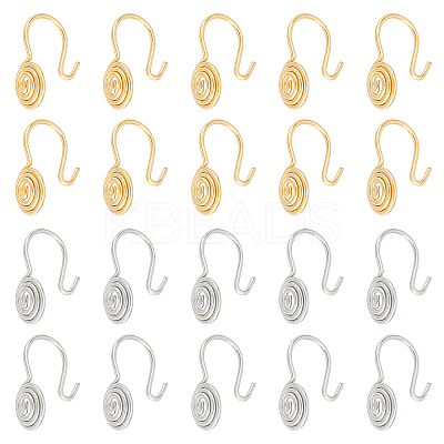 32Pcs 2 Colors 304 Stainless Steel Vortex Cuff Earrings FIND-UN0001-26-1