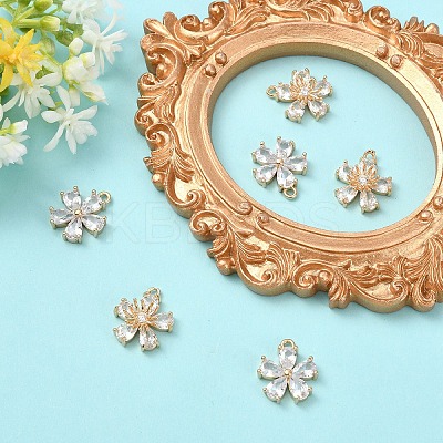 6Pcs 2 Styles Transparent Glass Pendants GLAA-YW0005-29-1