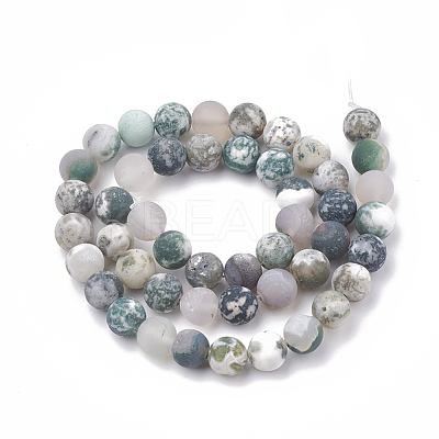 Natural Tree Agate Beads Strands G-T106-039-1