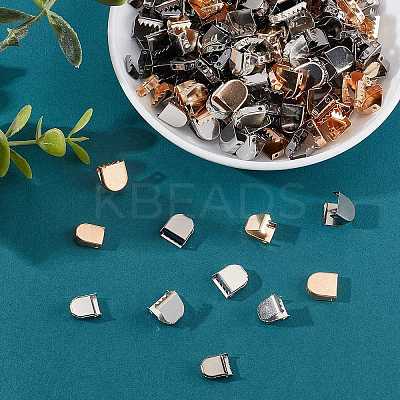 180Pcs 6 Style Zinc Alloy Ribbon Crimp Ends FIND-CA0004-51-1