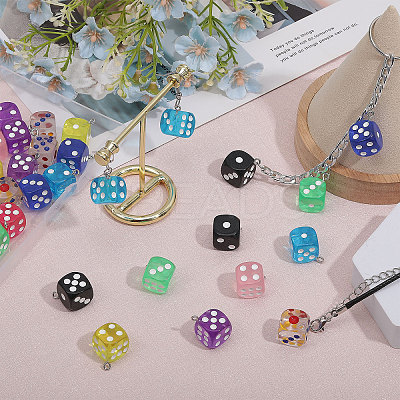 40Pcs Acrylic Pendants MACR-GL0001-05-1