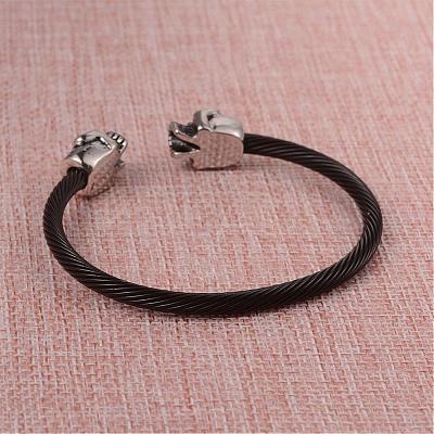 304 Stainless Steel Cuff Bangles BJEW-L605-08B-1