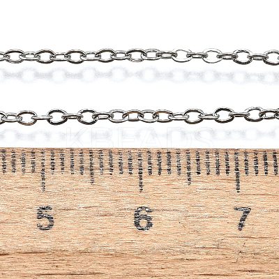 Non-Tarnish 304 Stainless Steel Cable Chain Necklaces NJEW-F248-23B-P-1