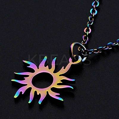 201 Stainless Steel Pendants Necklaces NJEW-S105-JN632-1