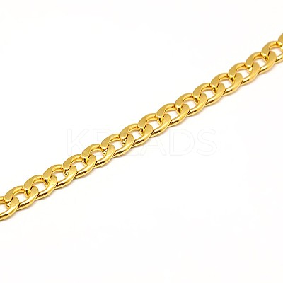 304 Stainless Steel Curb Chain/Twisted Chain Necklace Making STAS-A028-N122G-1