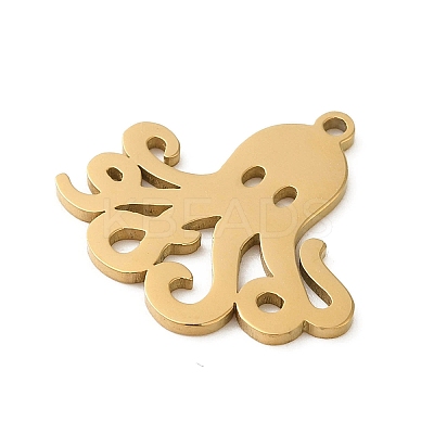 5Pcs 201 Stainless Steel Pendants STAS-B064-04G-1