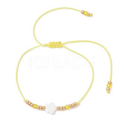 2Pcs Adjustable Glass Seed Beads & Glass Beads Braided Bead Bracelets Set BJEW-MZ00287-03-1