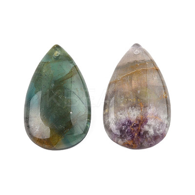Natural Fluorite Pendants G-S295-07-1