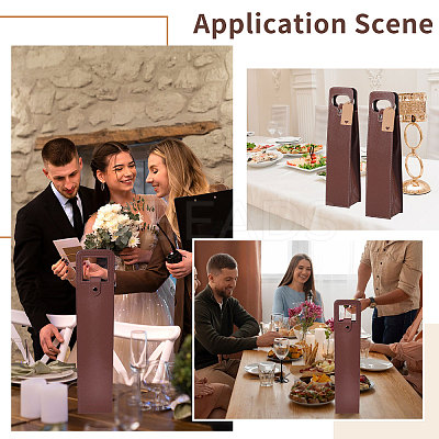 4Pcs PU Leather Single Wine Bottle Tote Carrier Bags CON-CA0001-028A-1