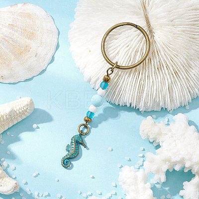 Alloy Conch Pendant Keychains KEYC-JKC01225-04-1