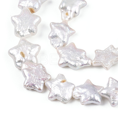 Natural Nucleated Baroque Keshi Pearl Beads Strands PEAR-S020-Z03-1