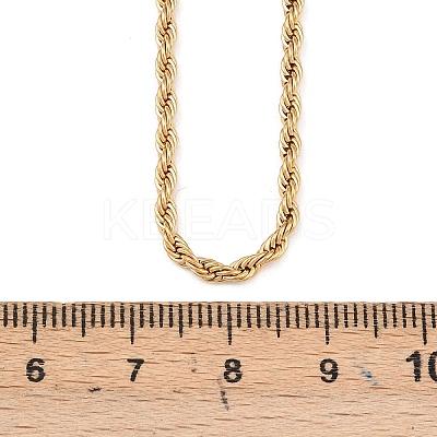 304 Stainless Steel Rope Chain Necklaces NJEW-R223-14-1