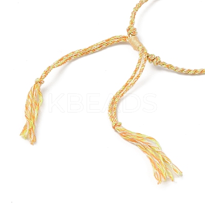 Braided Cotton Cord Bracelet Making MAK-L043-02G-03-1