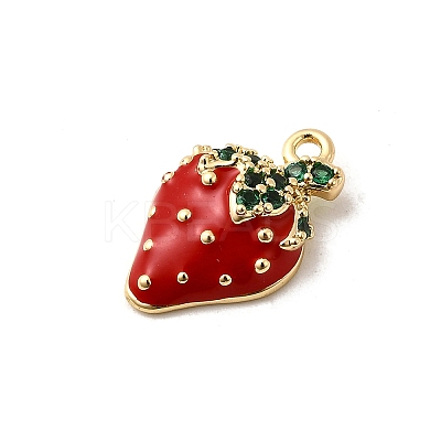 Brass Micro Pave Cubic Zirconia Pendants KK-D408-02KCG-03-1