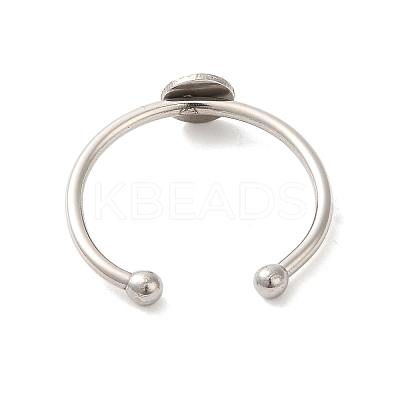 Tarnish Resistant 304 Stainless Steel Pad Ring Settings STAS-H217-01P-01-1