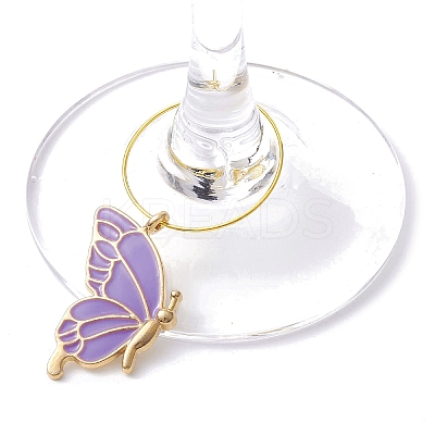 Alloy Enamel Wine Glass Charms AJEW-JO00240-1
