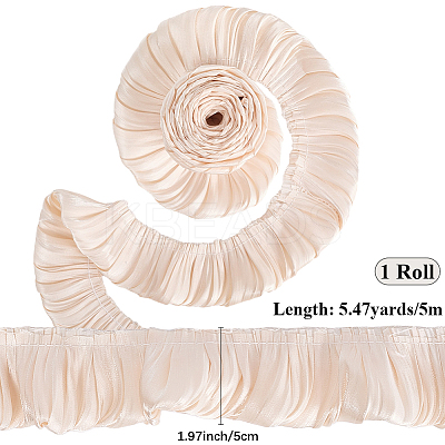 5M Double Layer Polyester Pleated Lace Ribbon OCOR-CY0001-41E-1