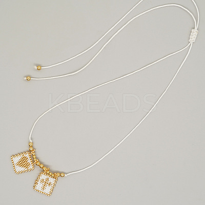 Bohemian Style Colorful Imported Beaded Adjustable Necklaces QB3454-2-1