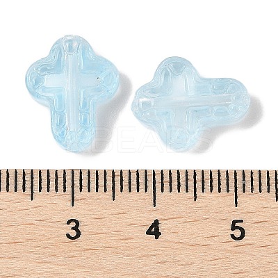 Transparent Spray Paint Glass Beads GLAA-Z011-04D-1