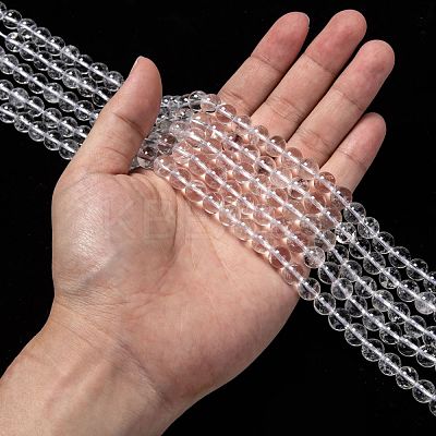 Natural Quartz Crystal Beads Strands G-H236-05A-8mm-1