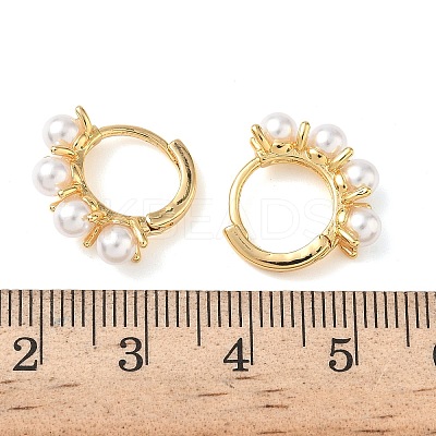 Brass Round Hoop Earrings EJEW-D337-17G-1