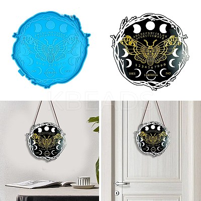 DIY Tarot Theme Moon Phase Butterfly Hanging Sign Silicone Molds DIY-I099-47-1