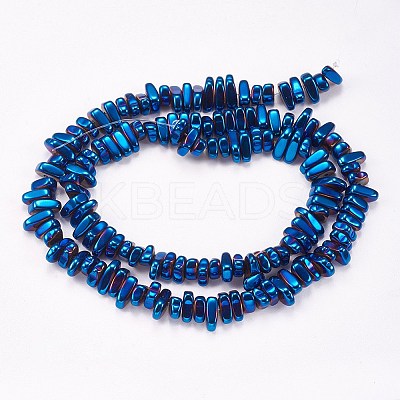 Electroplated Non-magnetic Synthetic Hematite Beads Strands G-P367-G07-1